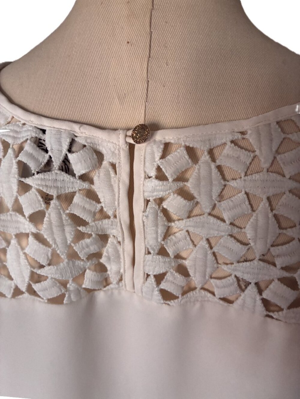 ANNE KLEIN Ivory Blouse sz L - Picture 5 of 9